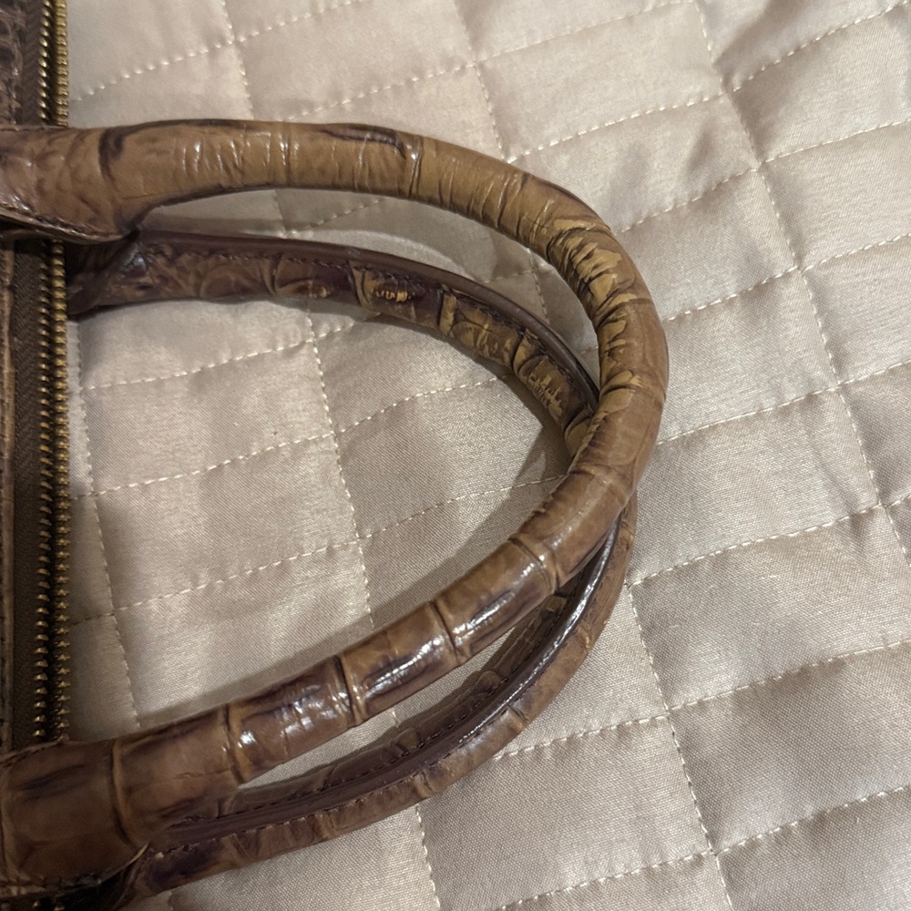 Brahmin Espresso Crocodile Embossed Handbag - Picture 14 of 17